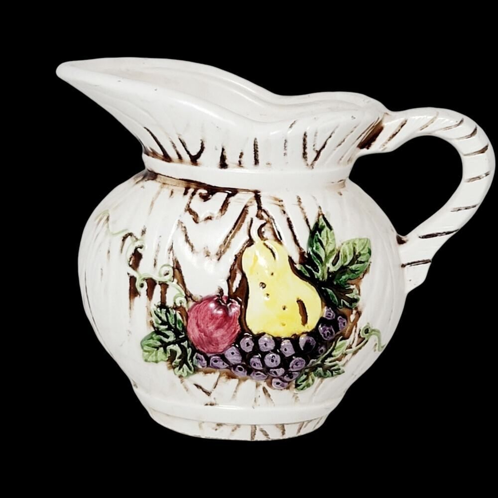 Vintage 1964 Relpo Planter Samson Import‎ Co 5560 White With Fruit Scene